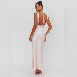 Good Intentions Cowl Neck Open Back Maxi Dress